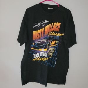 Vintage 1995 RUSTY WALLACE Track Attack T-Shirt Image Works